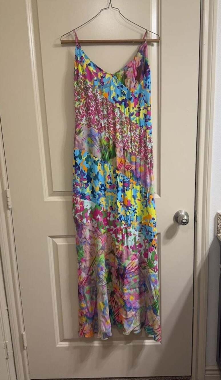 Plenty by Tracy Reese Size M Multicolor Patchwork Print Maxi Dress